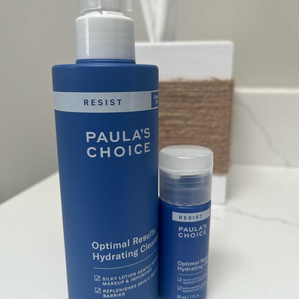 New Lot of 2 Paula’s Choice Hydrating Cleansers Full Size & Travel Sealed